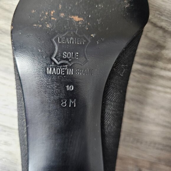 Enzo Angiolini Women's Textured Block Heel Mary Jane Black Pump Dress Shoe - Picture 14 of 14